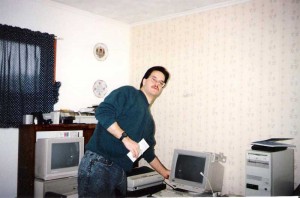 A younger Jason getting ready to compute