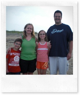 at the beach.